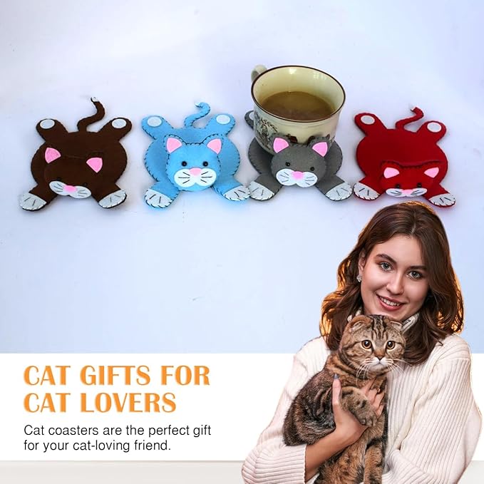 Funny Coasters Gift Set – Cool Themed Gifts for Women, Desk Decor for Mom or Coffee Lovers, Holiday Surprise for Animal Fans, Unique Drink Mats, Cute Coaster Idea for Pet Lovers, Valentine Gifts
