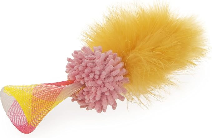 SmartyKat Silly Springer Mesh Popup Cat Toy - Orange, One Size (Pack of 2)