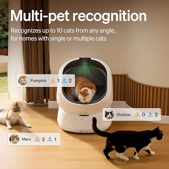 Bundle of PETLIBRO Upgrade Luma Automatic Cat Litter Box + AI Dog Camera Pet Camera, AI Camera Waste Analysis, Triple Safety Protection Self Cleaning Litter Box, Odor Control in-App Usage Tracking