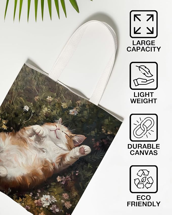 Canvas Tote Bag for Women Aesthetic Reusable Grocery Shoulder Bag for Shopping Work Travel Beach Teacher-05