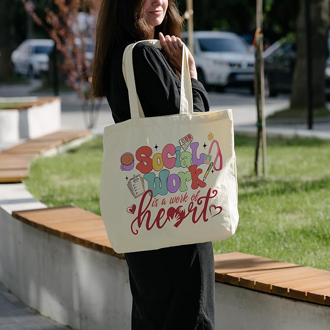 Tote Bag For Women Man, Reusable Work Shopping Grocery Shoulder Bags