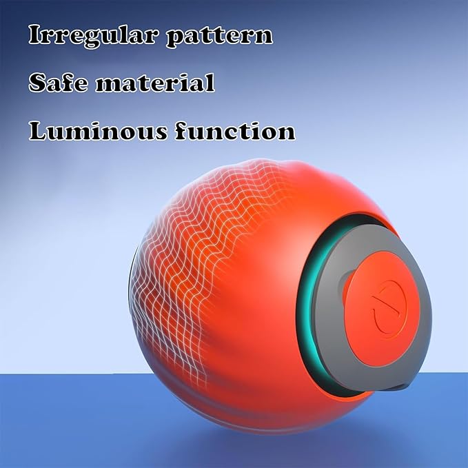 Speedy Tail 2.0 Interactive Cat Toys with Tail- Self-Moving Ball with Turbo Speed & Smart Sensor, Indoor Enrichment Toy for Bored Cats & Kittens (Orange)