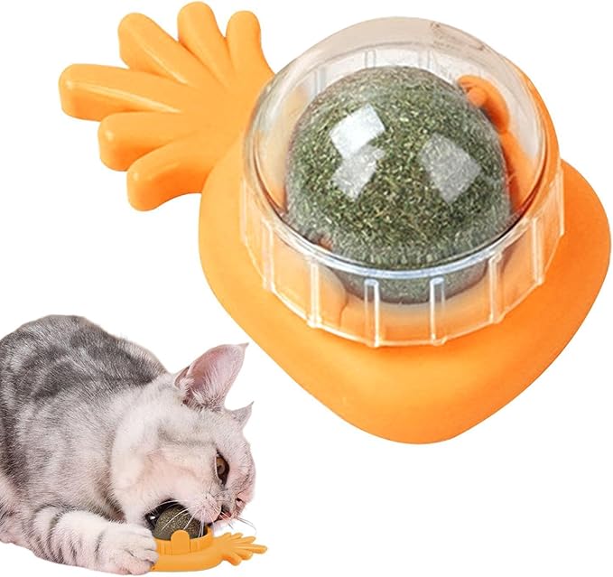 Catnip Rotating Ball - Interactive Rolling Cat Dog Ball, Upgraded Automatic Cat Ball Dog Toy | Interactive Cat Automatic Ball Toy, selff Moving Dog Toys, 360° Smart Rolling Ball Toy for Dog/Cat