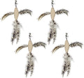 TTcat Cat Feather Toys, 4 Pcs Simulation Flying Birds Refills, Cat Toys Replacement Feathers for Cat Kitten Wand.