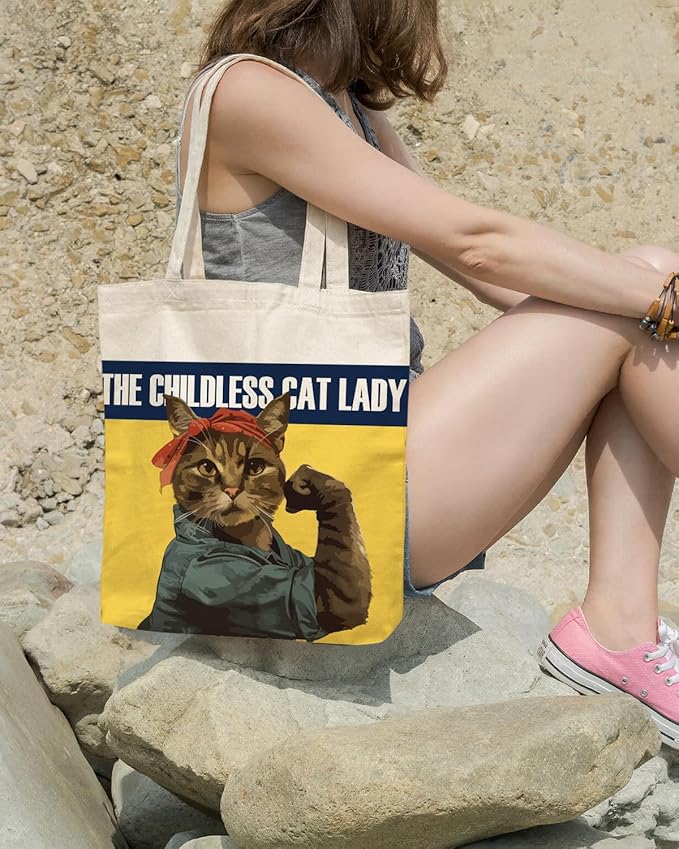 Cute Animal Tote Bag, Animal Lover Gift, Canvas Tote Bag for Women, Reusable Shopping Bags for Casual Shopping Work