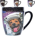 Color Changing Space Dog Coffee Mug 15oz – Astronaut Pitbull & Husky Galaxy Reveal – Funny Heat Sensitive Novelty Dog Mug, Unique Gift for Men, Women, Dog Lovers, Christmas, Birthday, Stocking Stuffer