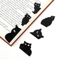 Sliverdew Magnetic Bookmarks, 6 Pcs Assorted Black Cat Page Marker Set for Cats Lover Gifts, Cute Kawaii Book Mark Page Clips for Women Teachers Students Book Lovers