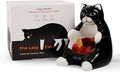 Ceramic Lazy Black Cat Home decor - Can be used as a candy dish, decorative bowl, tealight candle holder and jewelry tray | Unique Birthday gifts for Women, Mom, Grandma, Cat lover, Friend, Coworker