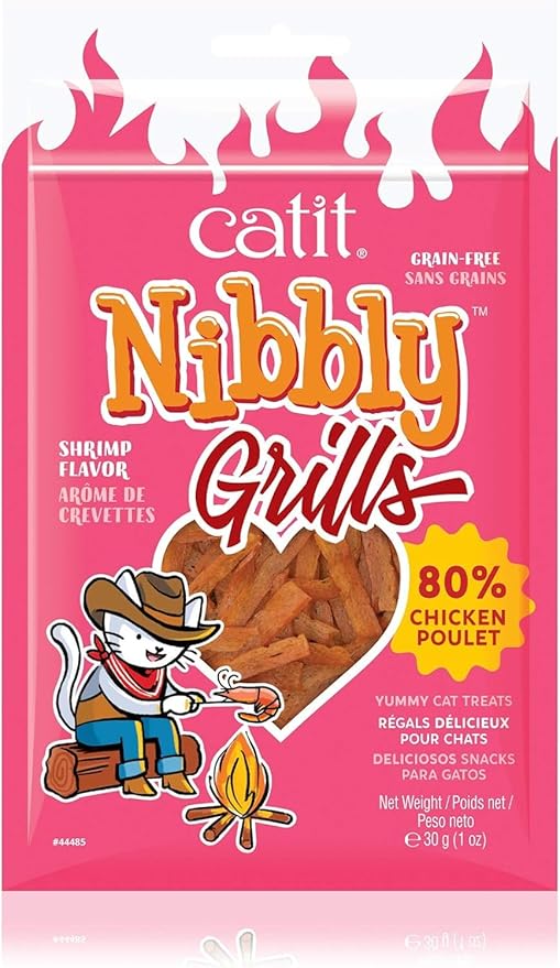 Catit Gourmet Cat Treats Variety Bundle - Chicken & Fish Jerky + Chicken & Lobster Grills + Chicken & Shrimp Grills, 1.06-oz Bags