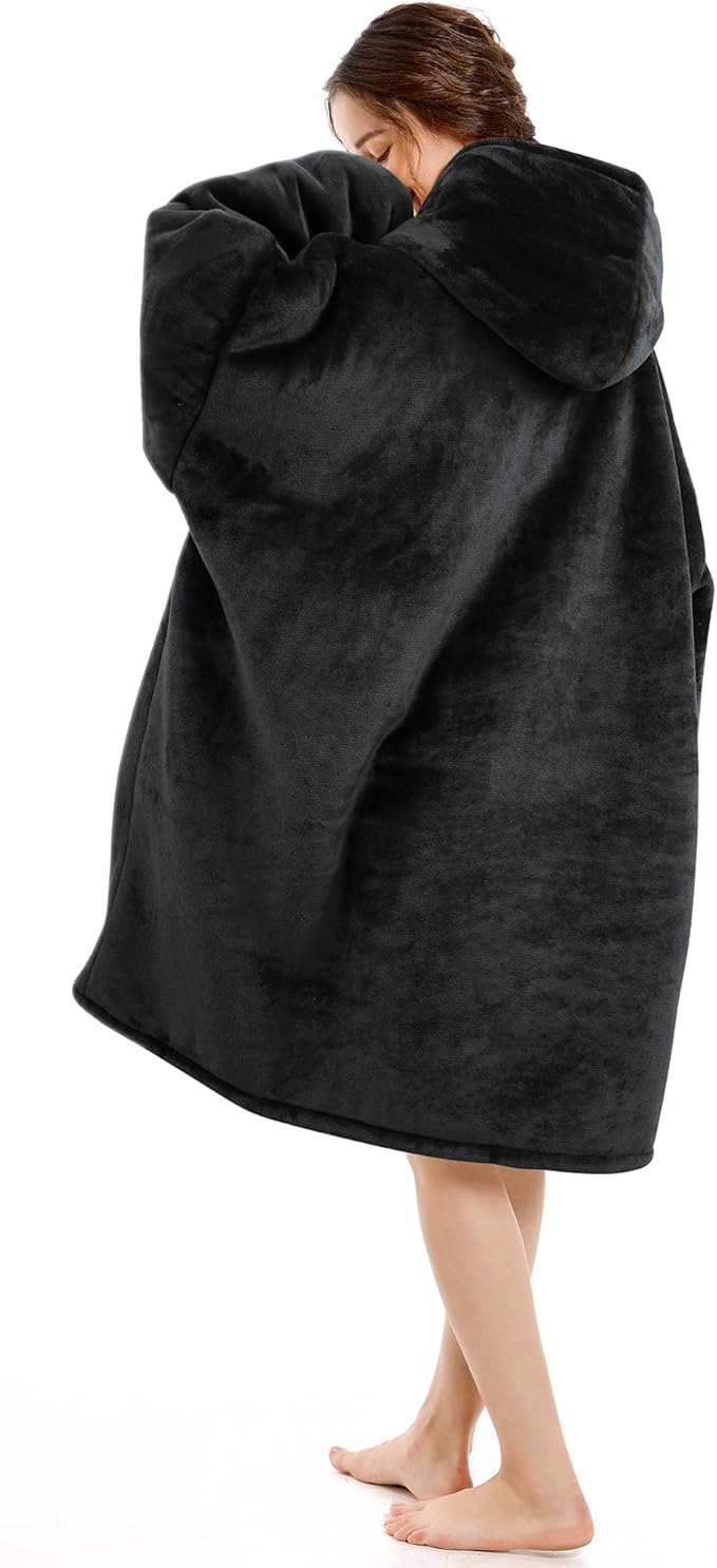 Narecte Cozy Oversized Blanket Hoodie Wearable Blanket Adults Soft Hooded Blanket Hoodie Birthday Gifts for Women Christmas