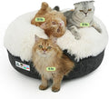 CATTASAURUS Peekaboo Cat Cave for Multiple & Large Cats Up to 30-45 Lbs, Fluffy Cat Beds for Indoor Cats, Scratch Detachable & Washable Tunnel Bed, Comfy Donut Cave (Dark Gray, Large (Calming))