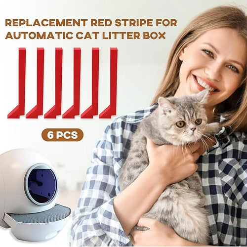 6 Pack Red Foams for Els Pet Litter Box, Replacement Parts for Self-Cleaning Cat Litter Box, Precisely Cut EVA Material, Prevents Cat Litter from Spilling