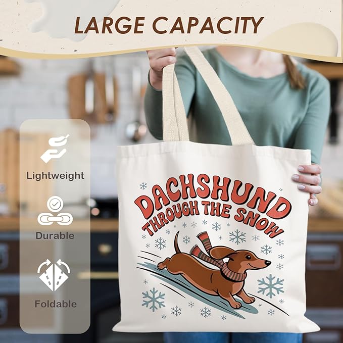 Canvas Tote Bag Aesthetic,Zoon Cow Dog Cat Tote Bag,Gifts for Women Canvas Tote Bags