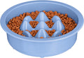 The Niner Slow Feed Bowl - Raised Peaks Slow Down Pets Eating - Fits Elevated Feeders Including Neater Feeder Large Sizes - Gentle on Teeth and Gums - Holds up to 2 Cups (Blue)