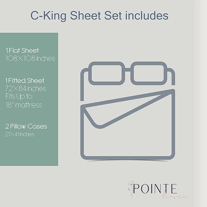 Pointehaven 180 GSM Velvet Feel Luxury 100% Cotton Printed Flannel Sheet Set, Cal King, Cats - Warm & Cozy - Pre-Shrunk -Deep Pockets - Elastic All Around-Comfy Double Brushed -