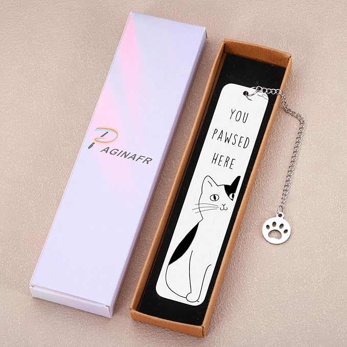Cat Gifts for Women, Cat Lover Gifts for Women Men Reader, Mothers Day Gift for Cats Mom Dad, Cute Bookmarks for Women Teens Girl Boy, Birthday Gift for Book Lovers, Bookish Gift Reading Accessories