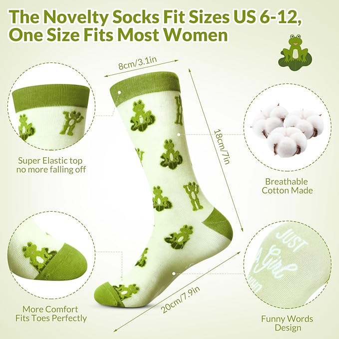 Funnymoom 2 Pack Frog Gifts Set Skinny Tumbler 20 oz Travel Coffee Mug Novelty Cute Animals Socks for Christmas Birthday Party
