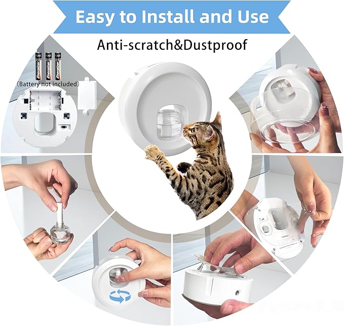 Odor Removal Box and 3 Bottles of Odor Removal Refill Liquid Odor Eliminator Exclusive for Self-Cleaning Cat Litter Box Cat Toilet Odor Control for Cat Litter Box