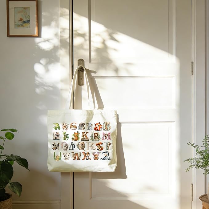 Tote Bag For Women Man, Reusable Work Shopping Grocery Shoulder Bags