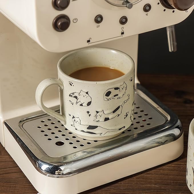 fall mug coffee mugs novelty ceramic espresso japanese tea cups latte teacup stoneware microwave safe vintage taza de cafe bonitas espresso cup with handle aesthetic floral (Line Art Expressions)