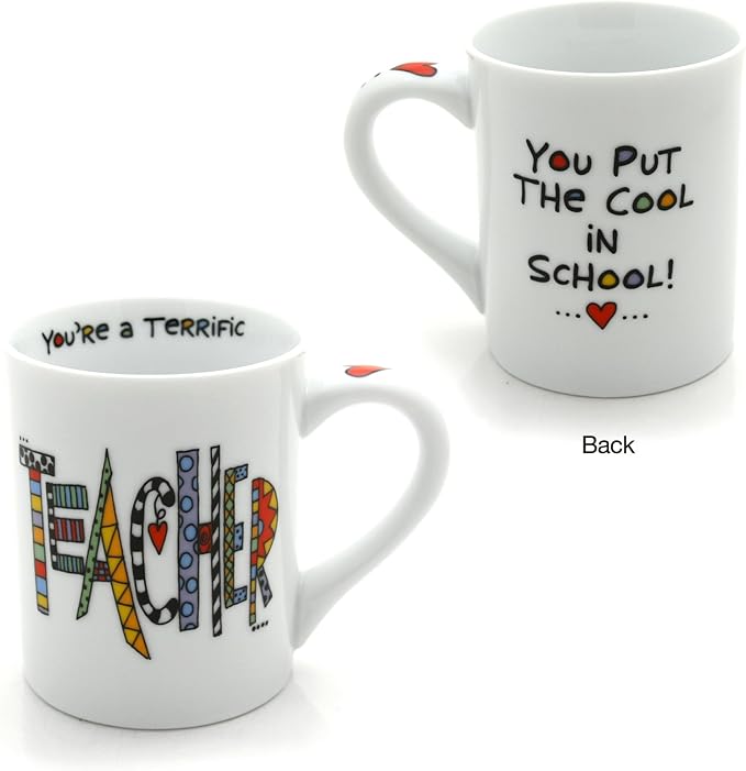 Our Name is Mud “Cool Teacher” Porcelain Mug, 16 oz.