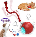 2026 New Dog Toy, Interactive Fast Moving Toys Balls with Birdsong, 360° Smart Automatic Rolling Electric Dog Ball Toy with Rope for Dogs and Cat Indoor Play (Red)
