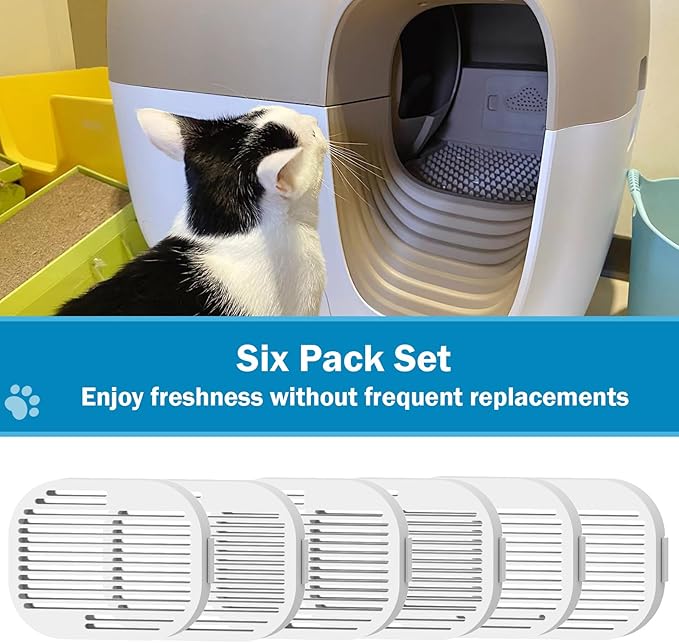 6Pcs Fragrance Boxes compatible for PetSnowy Snow+ Automatic Cat Litter Box - Litter Box Odors Remover - Lemon