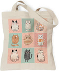 Pets Lover Gifts Tote Bag for Women, Dogs Cats Bee Aesthetic Canvas Bag with Inner Pocket