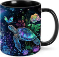 Sea Turtle Coffee Mug Funny Ceramic Tea Cup With Handle Dishwasher Microwave Safe for Women 11oz Porcelain Mugs