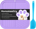 Lick Mat for Dogs, Premium Lick Pad with Suction Cups for Dog Anxiety Relief, Slow Feeder Dog Bowls, Bathing, Grooming and Training (Light Purple, 1pack)