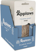 Applaws Natural Cat Treats, Grain-Free, Single Ingredient, Whole Protein Fillet, Healthy Snacks with No Artificial Additives (12 x 1.06oz Whole Tilapia Loin)