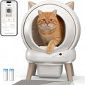 Self Cleaning Litter Box - E2 Automatic Cat Litter Box Smart Robot, APP Control,Weight Monitoring - Ultra-Quiet, for Medium Cats and Kittens, Safe Anti-Pinch Litter Box