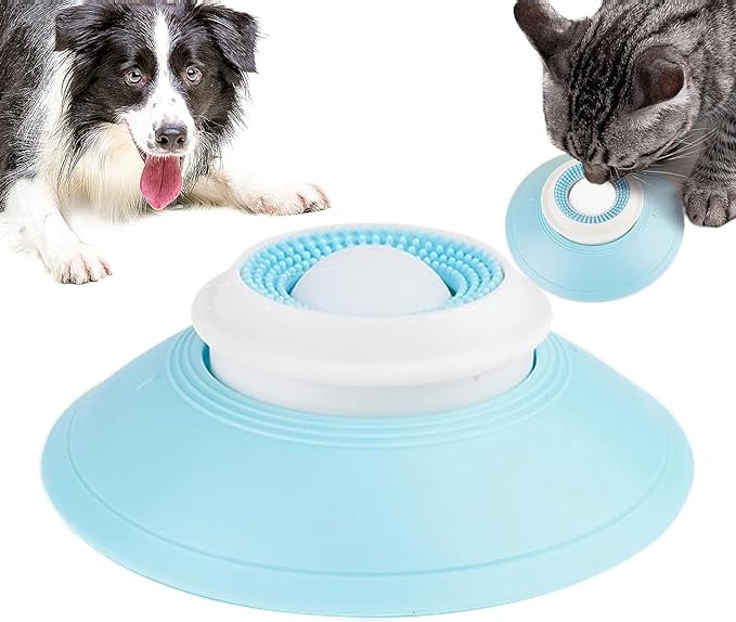 Dog Cat Licks Toys for Liquid Food, Anxieties Relief Slow Feeder Dog Lick Ball Treat Dispenser, Licking A Ball for Dogs,Slow Down Eating Speed and Add More Fun for Your Dog and Cats (Style-A)
