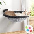JUNSPOW Cat Hammock Wall Mounted, Foldable & Stable Cat Beds- Breathable Cats Wall Shelves for Sleeping, Playing, Climbing, and Lounging - Maximum Hold Up to 30lb（Gray,Faux Rabbit Fur）