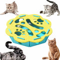 Cat Scratch Pad Toy with Ball Felt Cat for Indoor Cats (Yellow Blue No.2)