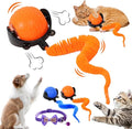 2026 New The Smart Wave Chase Ball, Revolutionary Smart Chase Ball 3.0, Interactive Fast Moving Ball with Tail, Automatic Cat Chase Balls Toy for Dog Cat Indoor Play (Orange)
