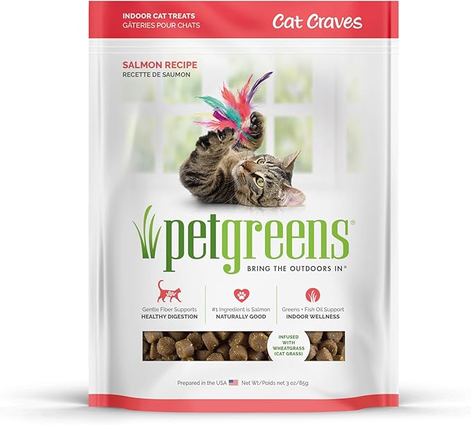Pet Greens Treats Savory Salmon Semi-Moist Cat Treats 3 Ounce (Pack of 1)