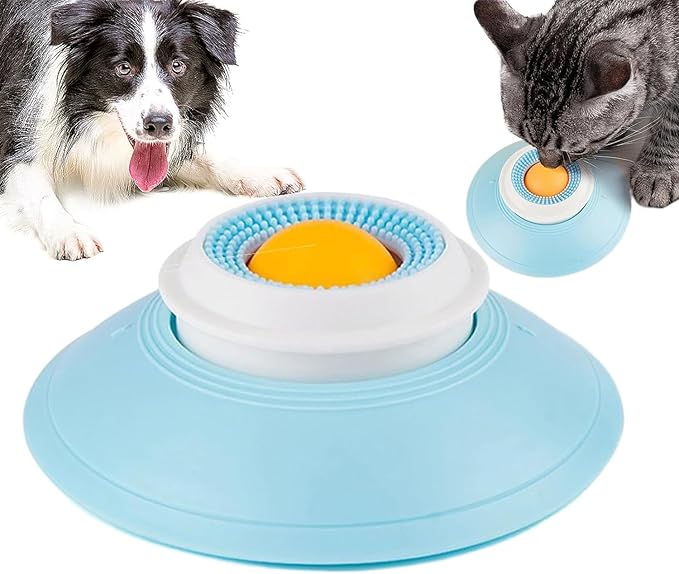 Dog Cat Licks Toys for Liquid Food, Anxieties Relief Slow Feeder Dog Lick Ball Treat Dispenser, Licking A Ball for Dogs,Slow Down Eating Speed and Add More Fun for Your Dog and Cats (Style-B)