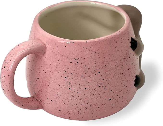 VOTUM Sloth Ceramic Coffee or Tea Mug - Animal Shaped Coffee Cup with Hand Printed Designs Saying “Don't Hurry. Be Happy” - Cute Handmade Gift for Men or Women Sloth Lovers – 18.6 Fluid Ounce