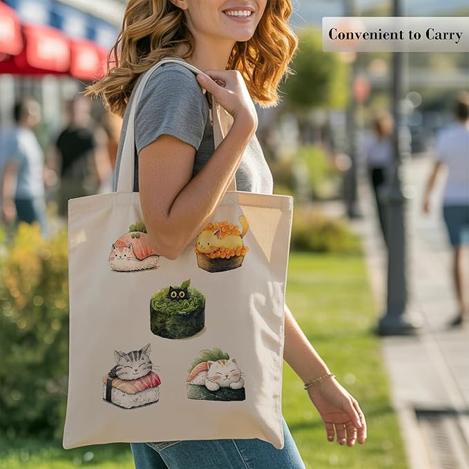 Pets Lover Gifts Tote Bag for Women, Dogs Cats Bee Aesthetic Canvas Bag with Inner Pocket