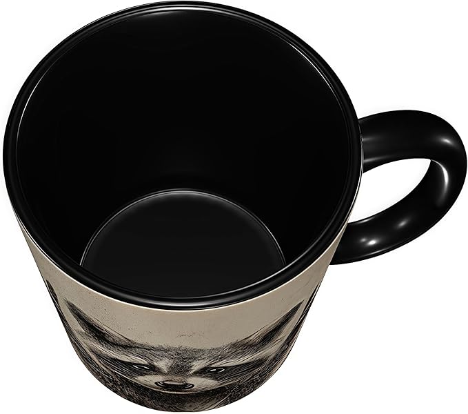 FyLybois Raccoon Coffee Mug Ceramic Coffee Cup with Handle Microwave Safe for Home or Office Gifts for Women and Men