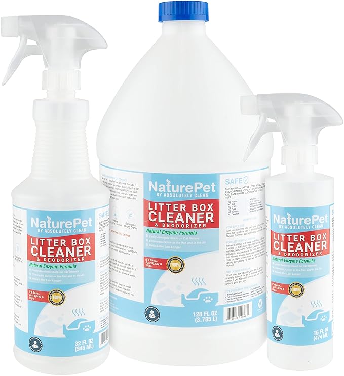 Litter Box Cleaner and Odor Eliminator, Eliminate Odors Quickly, Neutralizes Urine and Feces Odors in The Air and The Box, Make Litter Last Longer (16oz Spray Bottle)