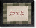 These Are the Good Old Days Wall Art Positive Affirmations Quotes Poster Preppy Green Gingham Canvas Prints 08x10 inch Black Framed for Modern Kids Wall Decor Bedroom