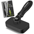 Comotech 3PCS Cat Grooming Supplies, Cat Brush & Nail Clipper/Trimmer & Flea Comb for Shedding Indoor Cats Essentials Stuff Accessories (Black)