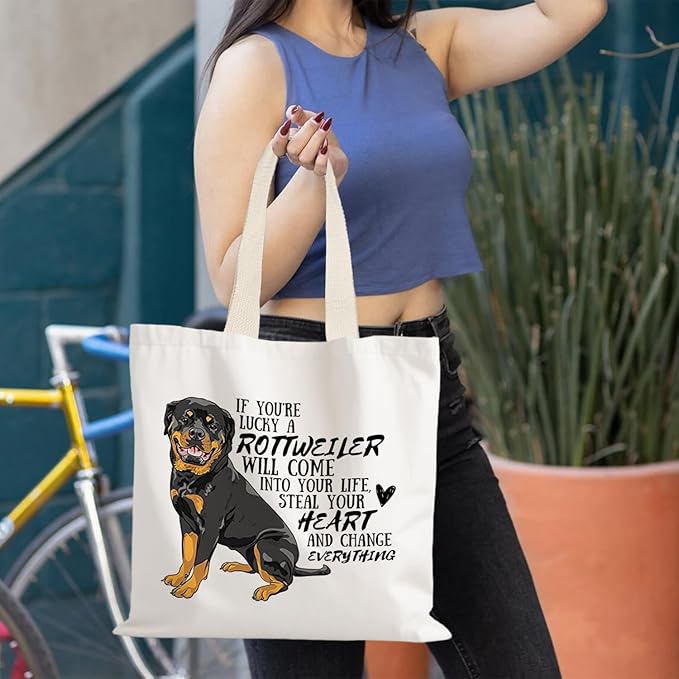 Canvas Tote Bag Aesthetic,Zoon Cow Dog Cat Tote Bag,Gifts for Women Canvas Tote Bags