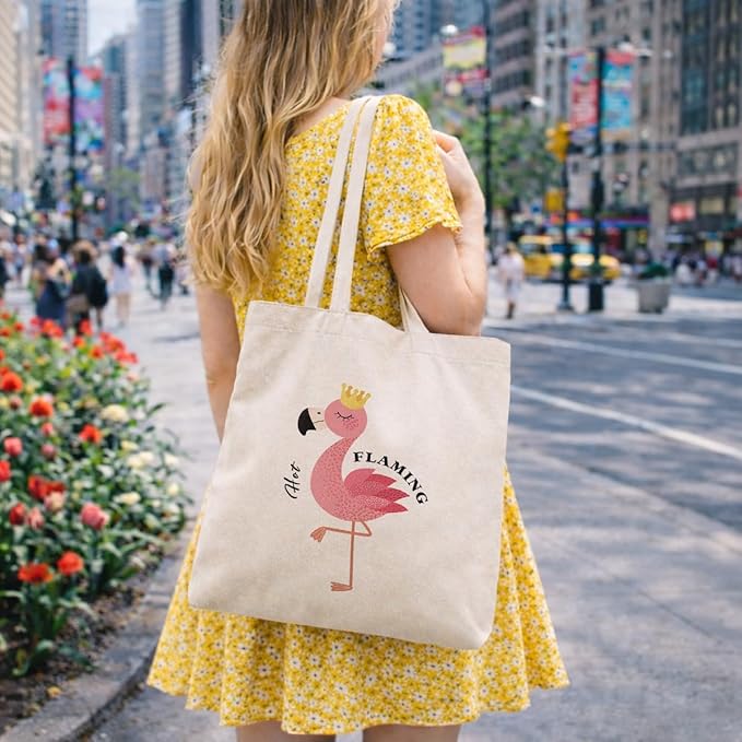 Cute Animal Tote Bag, Animal Lover Gift, Canvas Tote Bag for Women, Reusable Shopping Bags for Casual Shopping Work