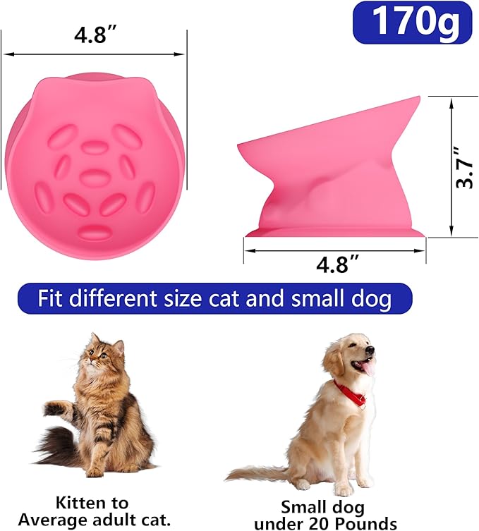 Slow Feed Cat Bowl, Elevated Cat Food Dish with Tilted Design, Dual-Use for Dry and Wet Food, Anti-Vomit, Anti-Choking, Easy to Clean