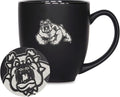 Rico Industries NCAA (D/E/F & G) Standard 15oz Laser Engraved Matte Black Ceramic Bistro Mug - For Hot or Cold Drinks