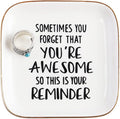 PUDDING CABIN Inspirational Gifts for Women Ring Dish You're Awesome So This is Your Remind Birthday Gifts for Women Unique, Friends Gifts for Female Mom Sister Coworker