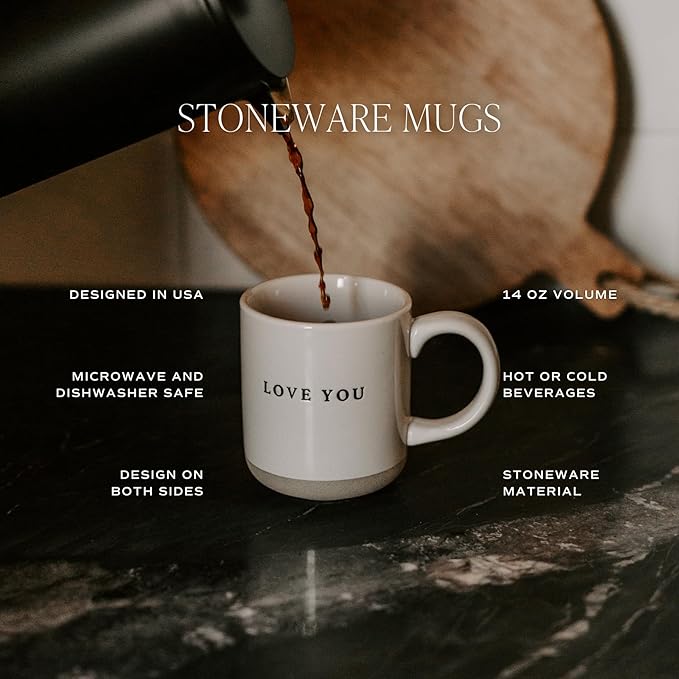 Sweet Water Decor Snowflake Coffee Mug, 14oz Stoneware Christmas Mug, Dishwasher & Microwave Safe, Large Holiday Winter Cup for Coffee, Tea & Hot Chocolate, Stocking Stuffer Gifts for Women
